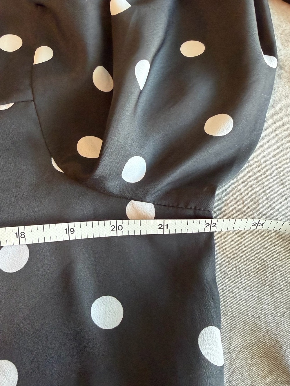 J. Crew Black Blouse with White Polka Dots, Large, Like new - Picture 9 of 10
